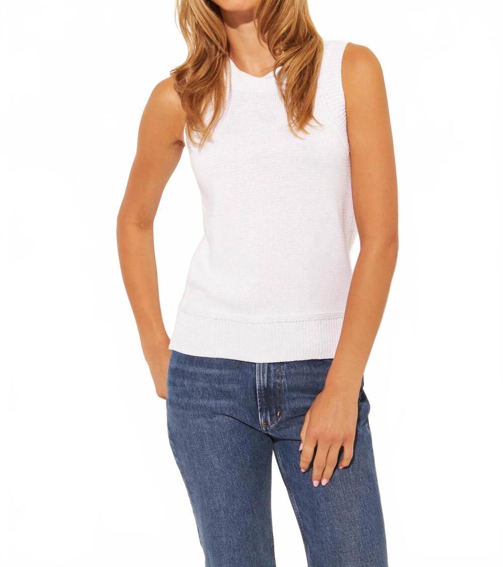 NEW JOHN + JENN eli knit tank top in white